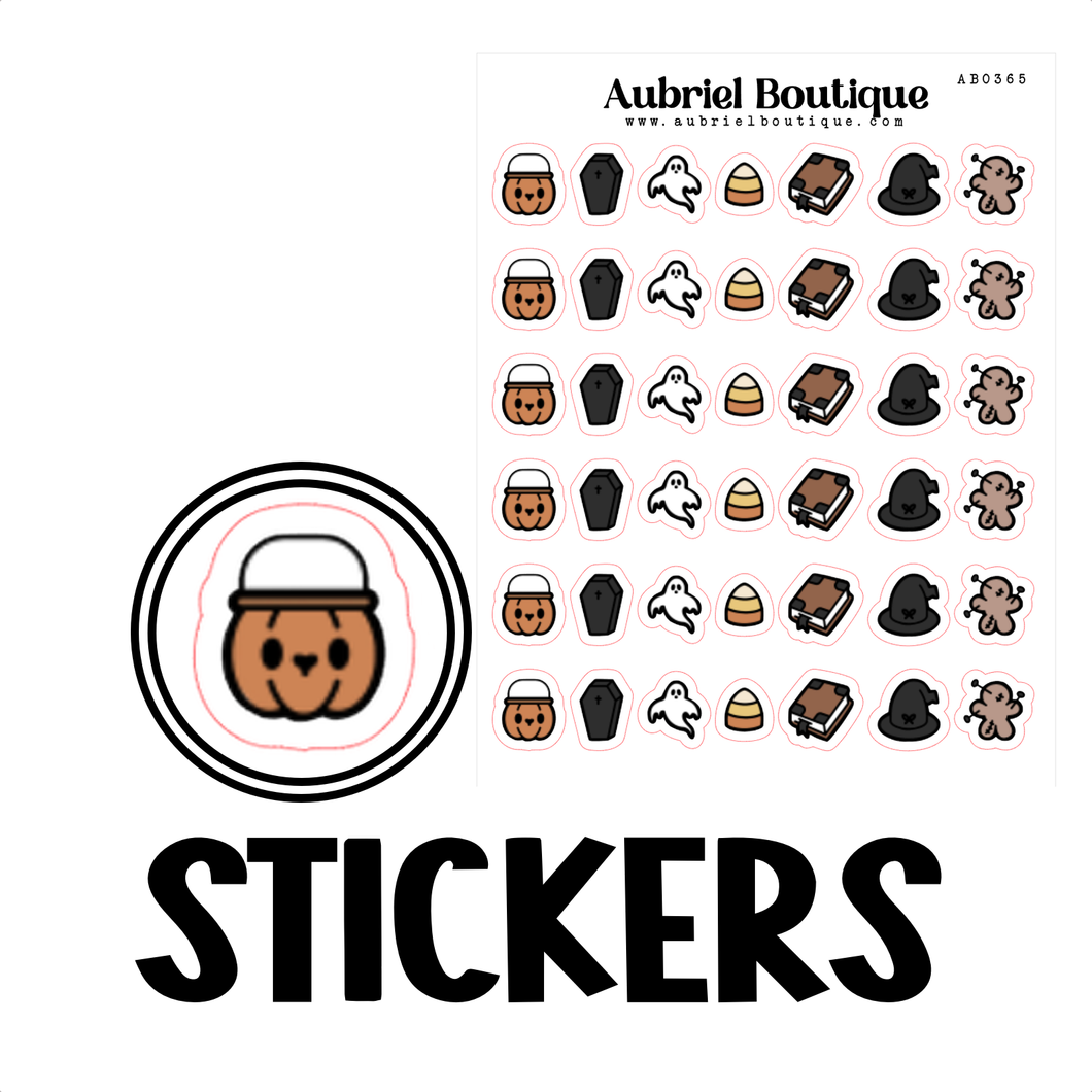 HALLOWEEN, planner stickers — AB0365