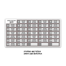 Carica l'immagine nel visualizzatore di Gallery, 2027 DATE HEADERS, 2027 palette — other colors to select

