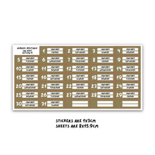 Carica l'immagine nel visualizzatore di Gallery, 2027 DATE HEADERS, autumn palette — other colors to select

