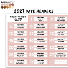 Carica l'immagine nel visualizzatore di Gallery, 2027 DATE HEADERS, basic palette — other colors to select
