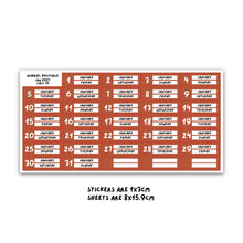 Carica l'immagine nel visualizzatore di Gallery, 2027 DATE HEADERS, fall palette — other colors to select
