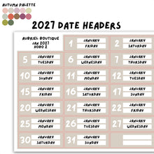 Carica l'immagine nel visualizzatore di Gallery, 2027 DATE HEADERS, hobo palette — other colors to select
