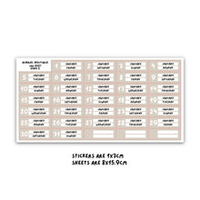 Carica l'immagine nel visualizzatore di Gallery, 2027 DATE HEADERS, hobo palette — other colors to select
