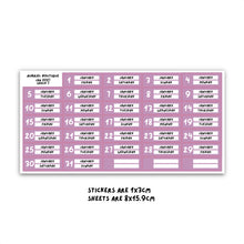 Carica l'immagine nel visualizzatore di Gallery, 2027 DATE HEADERS, shock palette — other colors to select
