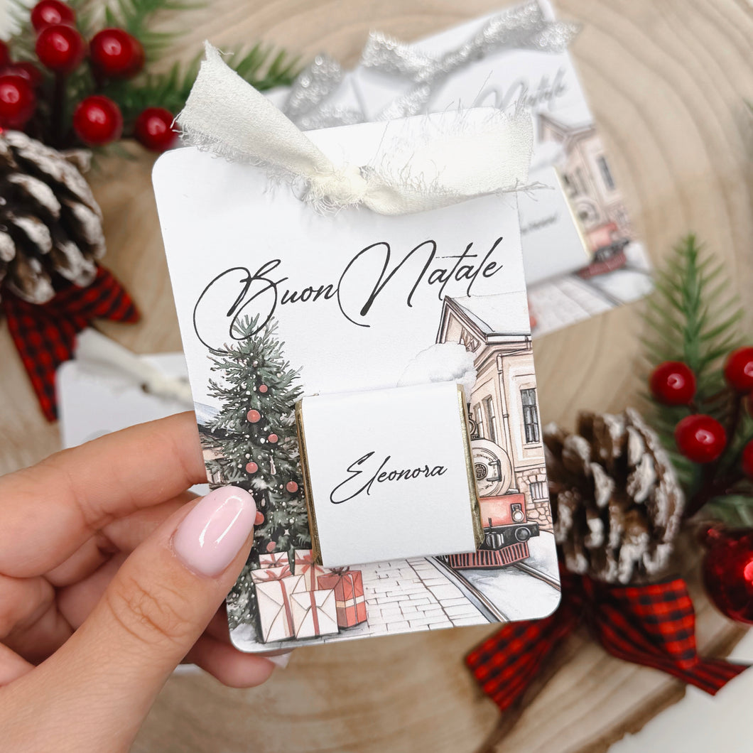 SEGNAPOSTO NATALIZIO con CIOCCOLATINO