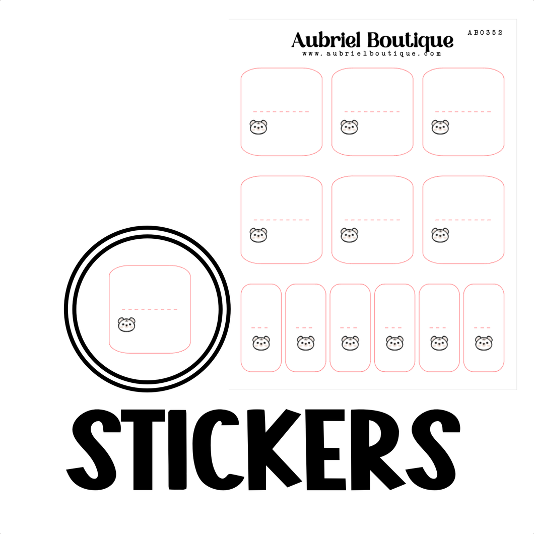 TABS, planner stickers — AB0352