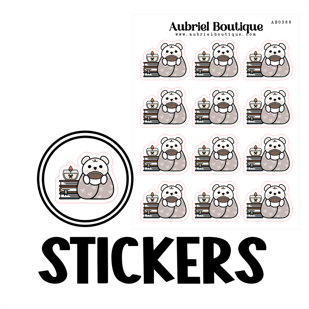 COZY, planner stickers — AB0366