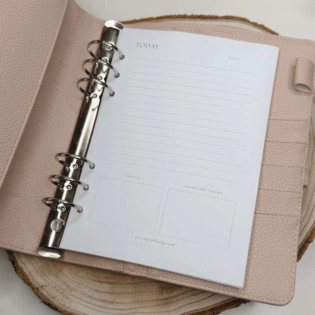 TODAY - RING PLANNER REFILL - A5 & PERSONAL