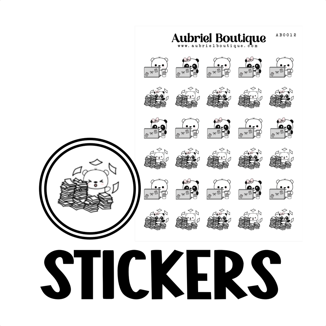 WORK, planner stickers — AB0012