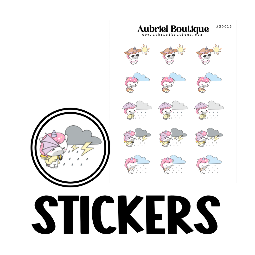 WEATHER, planner stickers — AB0015