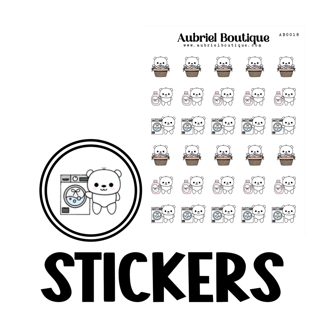 LAUNDRY, planner stickers — AB0018