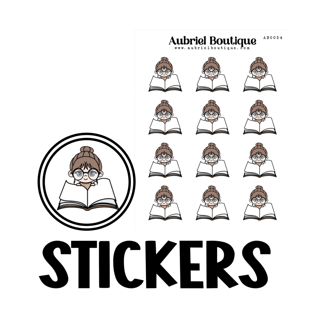 BAMBOLINA READING BOOKS, planner stickers — AB0034