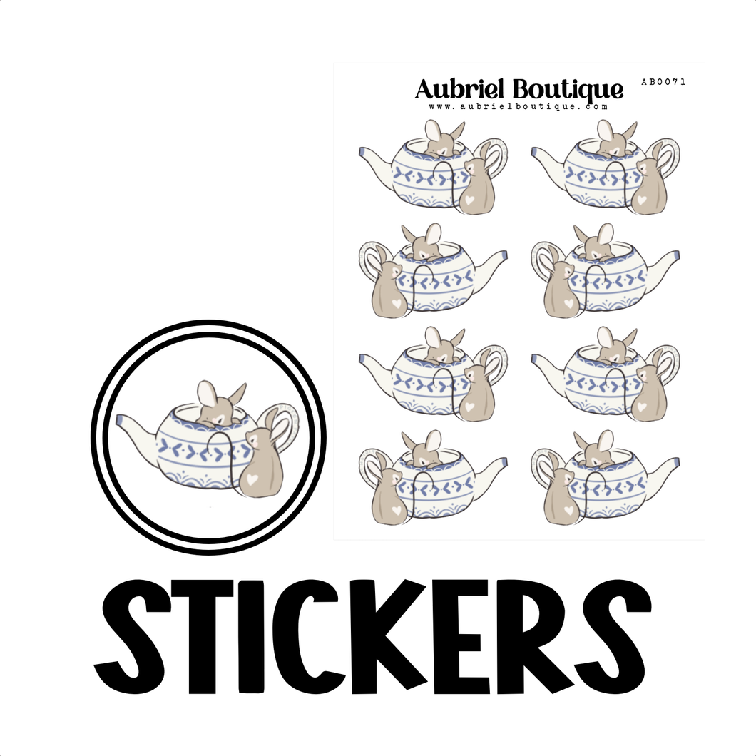 TEA TIME, planner stickers — AB0071