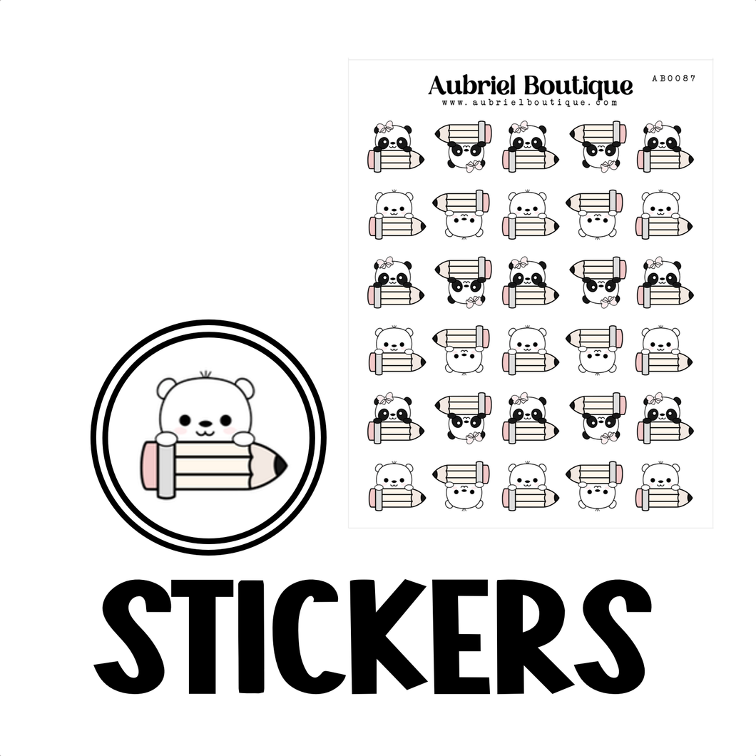 PENCIL, planner stickers — AB0087