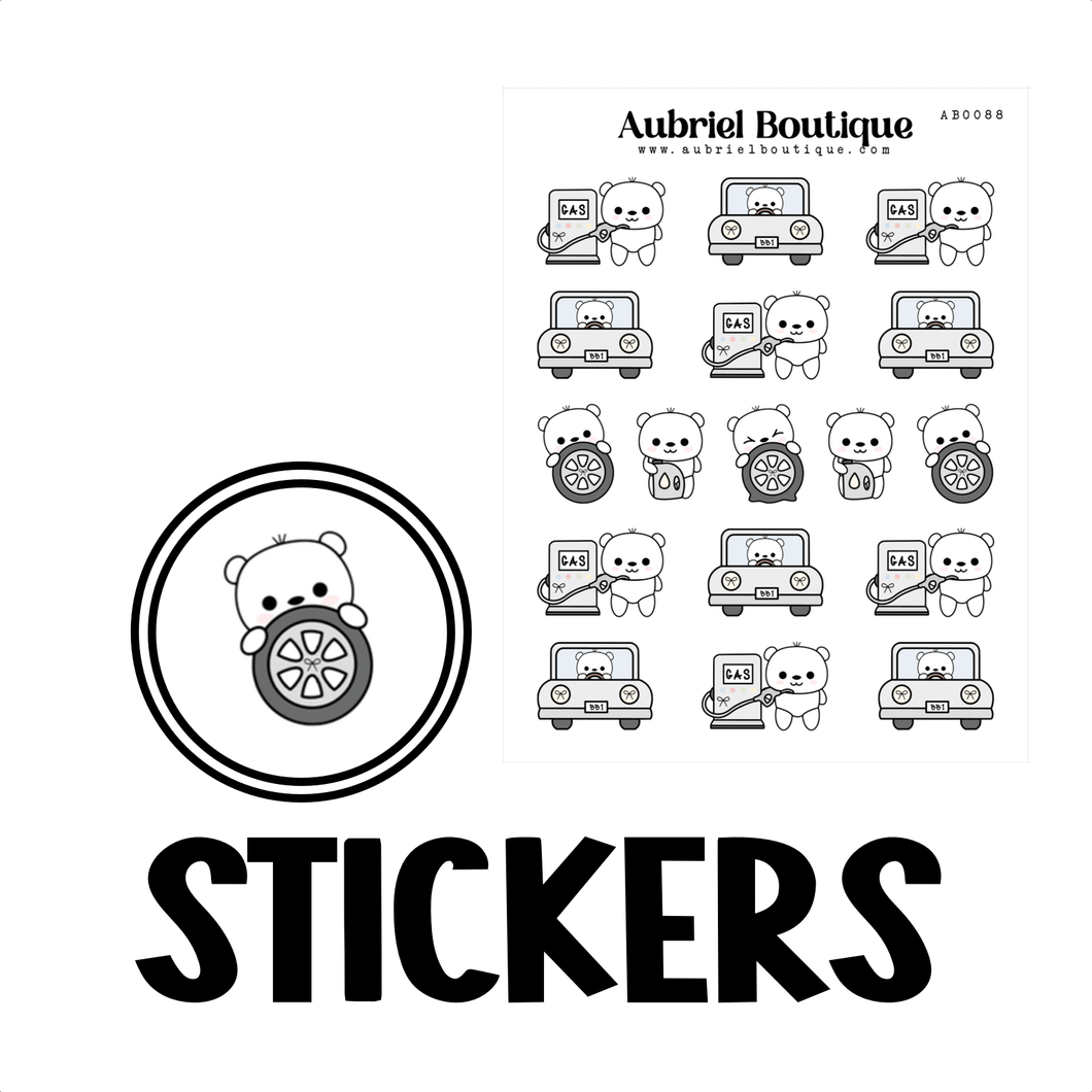 CAR, planner stickers — AB0088