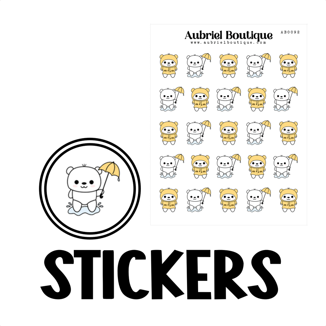 RAINY, planner stickers — AB0092