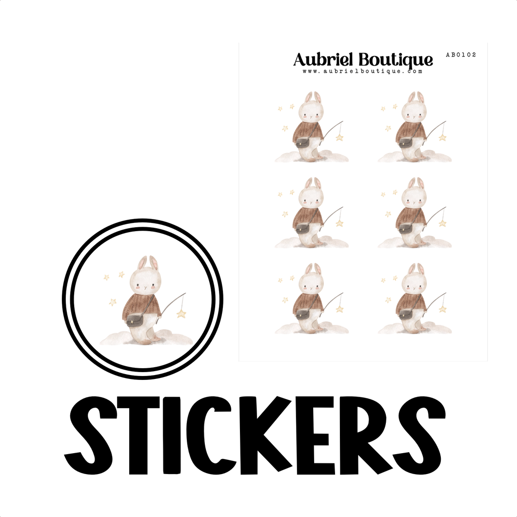 BUNNY, planner stickers — AB0102