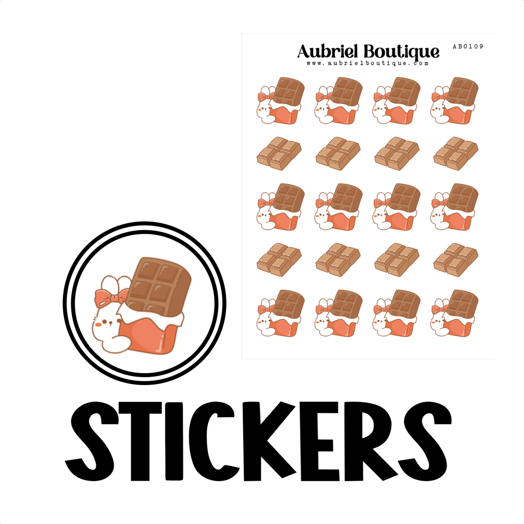 CHOCOLATE, planner stickers — AB0109