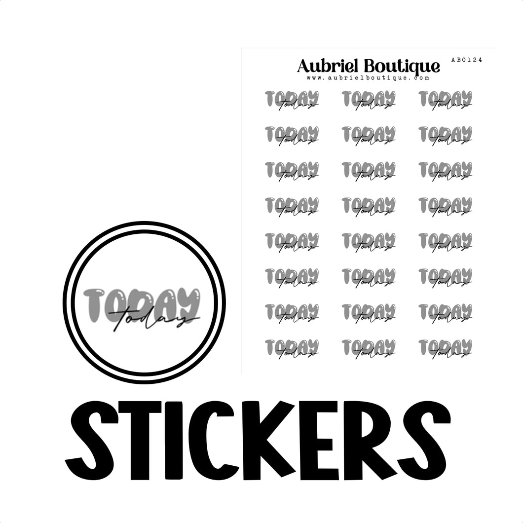 TODAY, planner stickers — AB0124