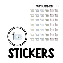 Load image into Gallery viewer, YOUTUBE, planner stickers — MORE COLORS — AB0164

