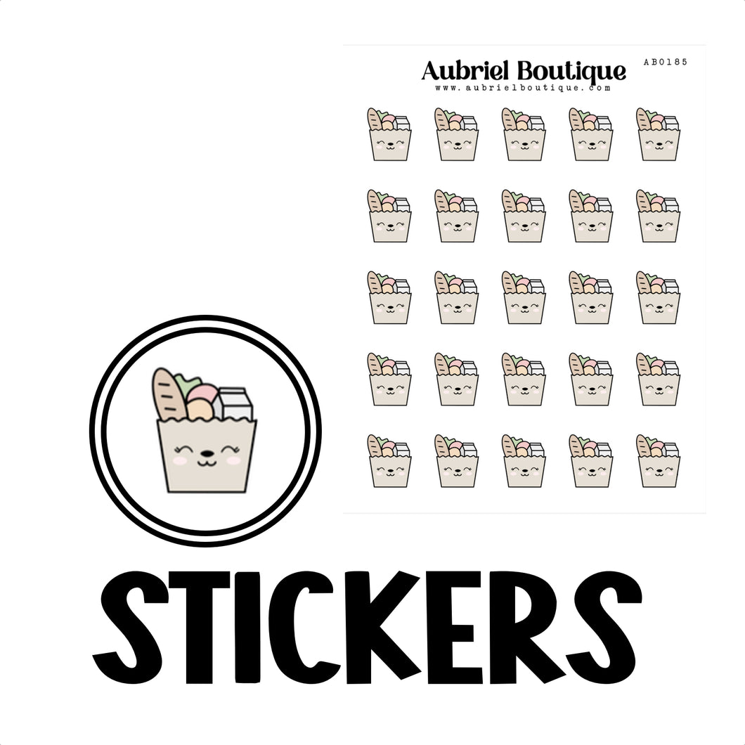 GROCERIES, planner stickers — AB0185