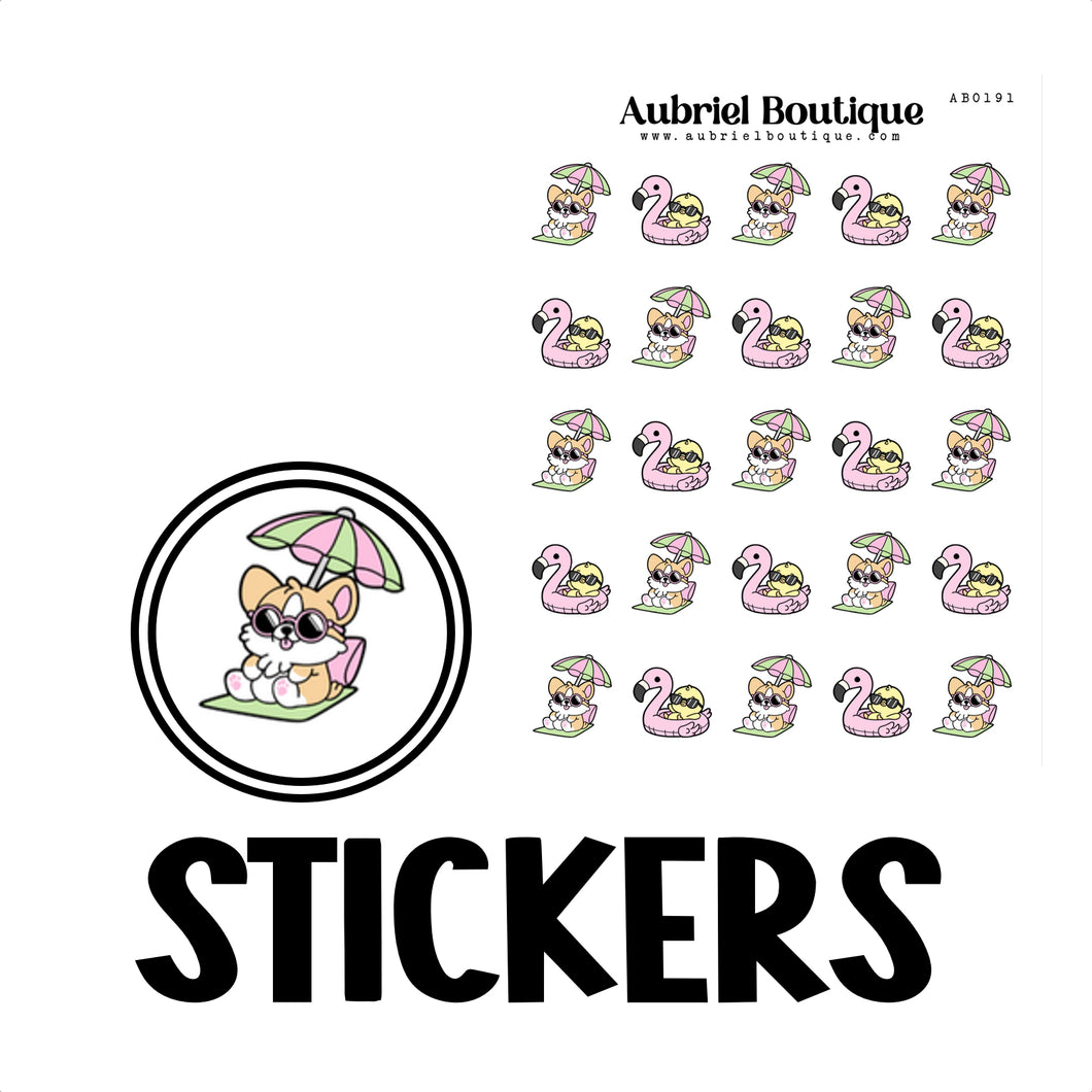 SUMMER, planner stickers — AB0191