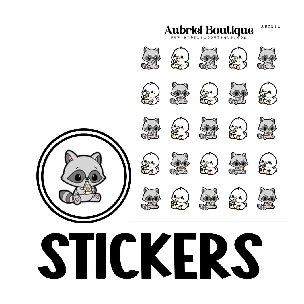 PIZZA, planner stickers — AB0211