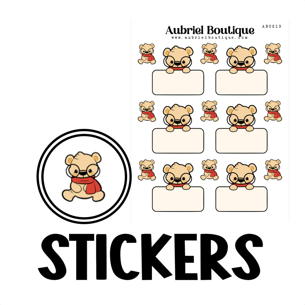 BEAR, planner stickers — AB0213