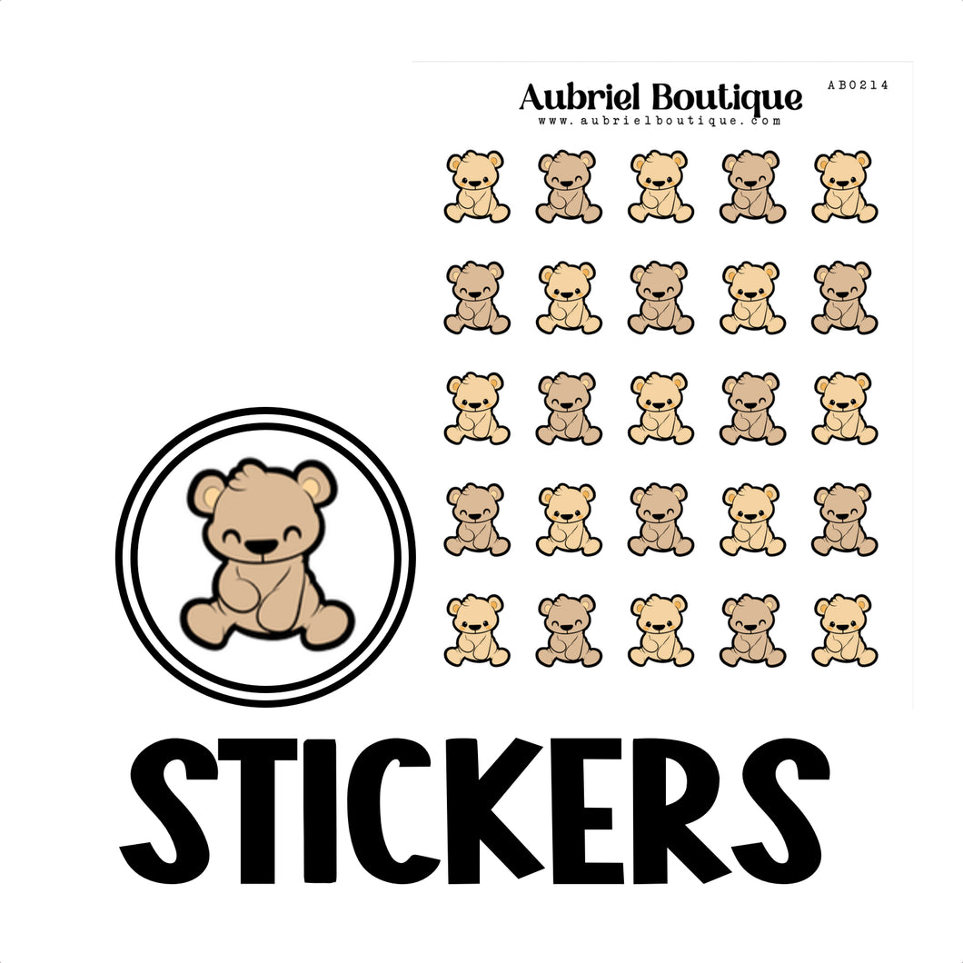 BEAR, planner stickers — AB0214