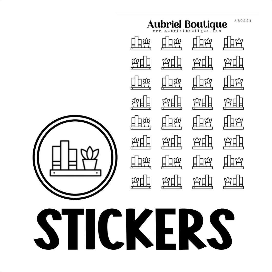 BOOKS, planner stickers — AB0221