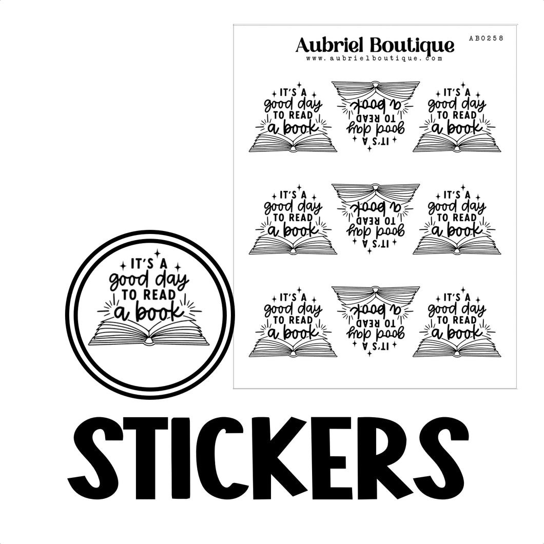 IT’S A GOOD DAY TO READ A BOOK, planner stickers — AB0258