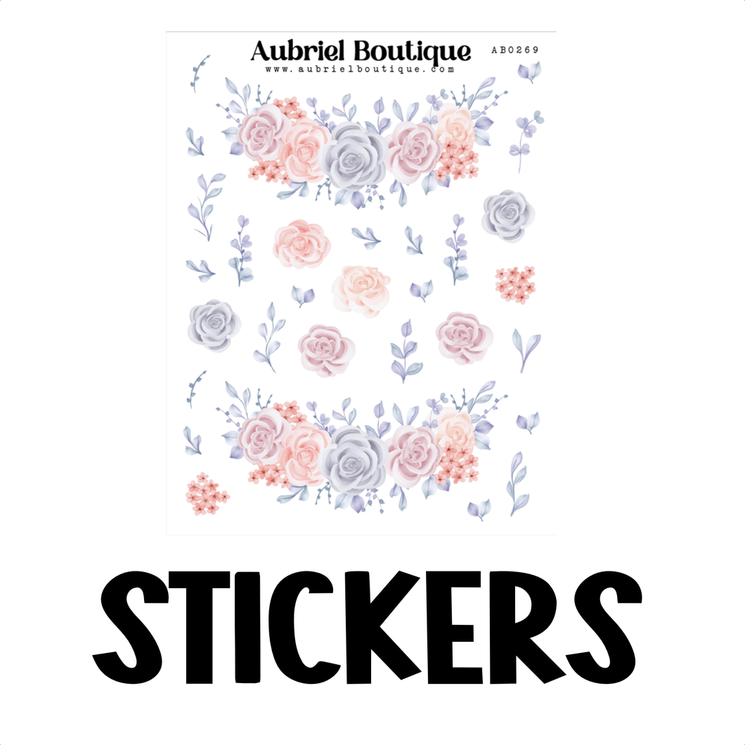 FLOWER, XL planner stickers — AB0269