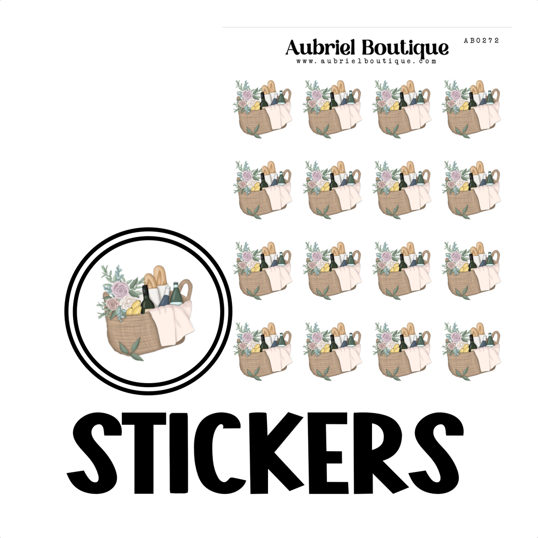 GROCERIES, planner stickers — AB0272