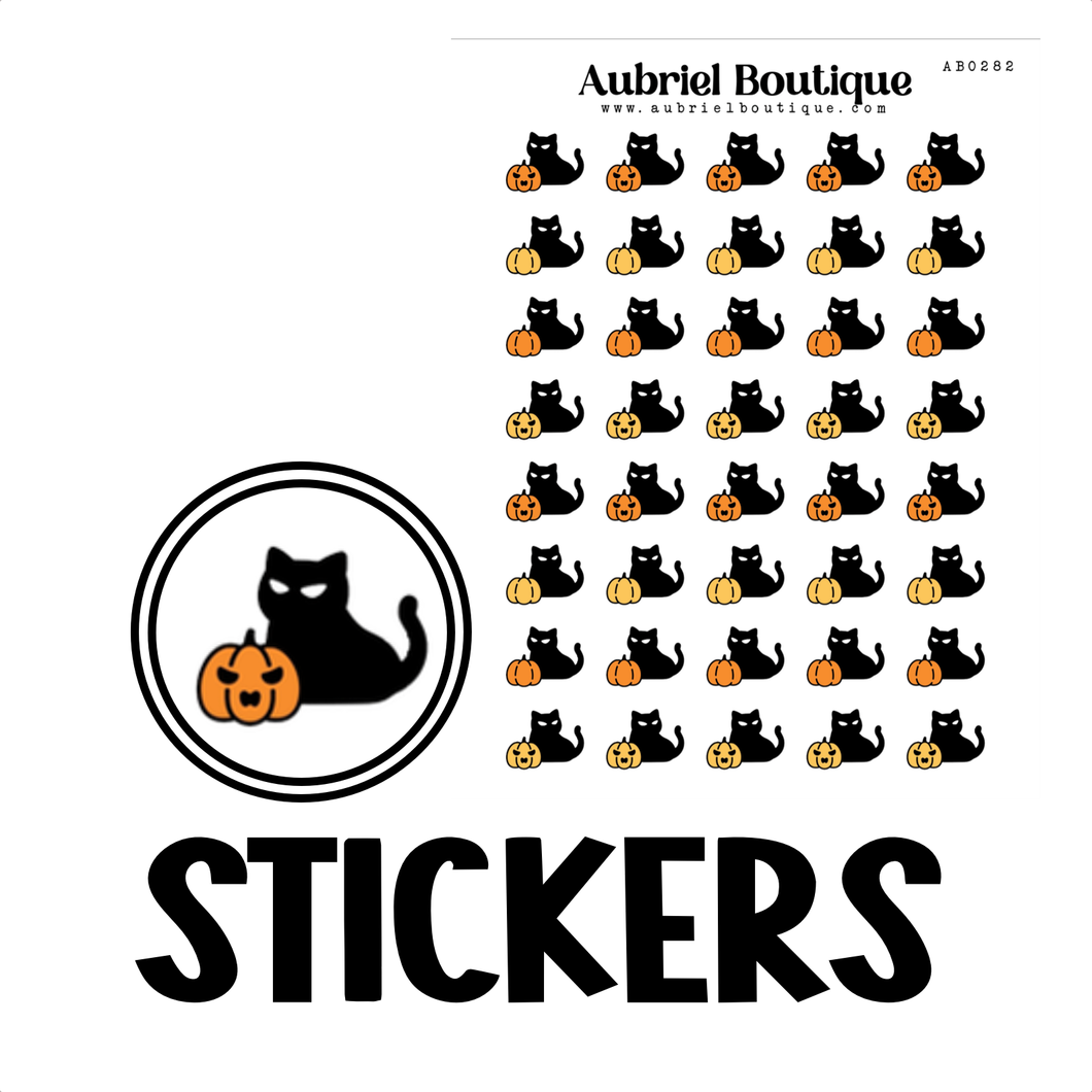 MEOWEEN, planner stickers — AB0282