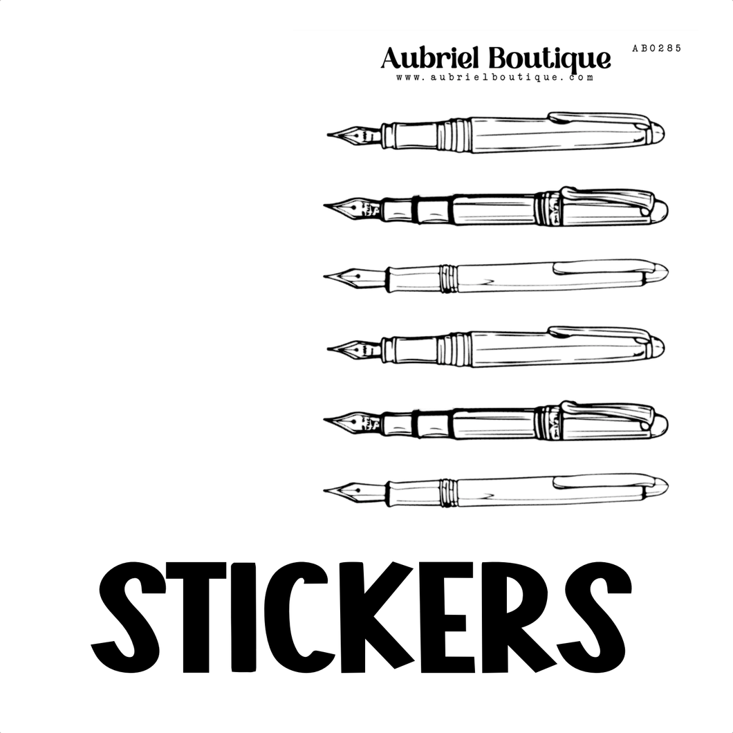 FOUNTAIN PEN, planner stickers — AB0285