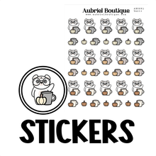 Load image into Gallery viewer, BEAR FALL, planner stickers — AB0291
