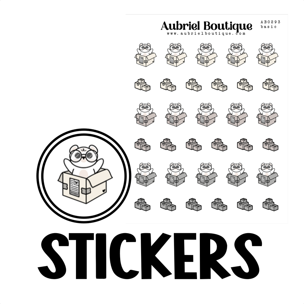 BEAR BOX, planner stickers — AB0293