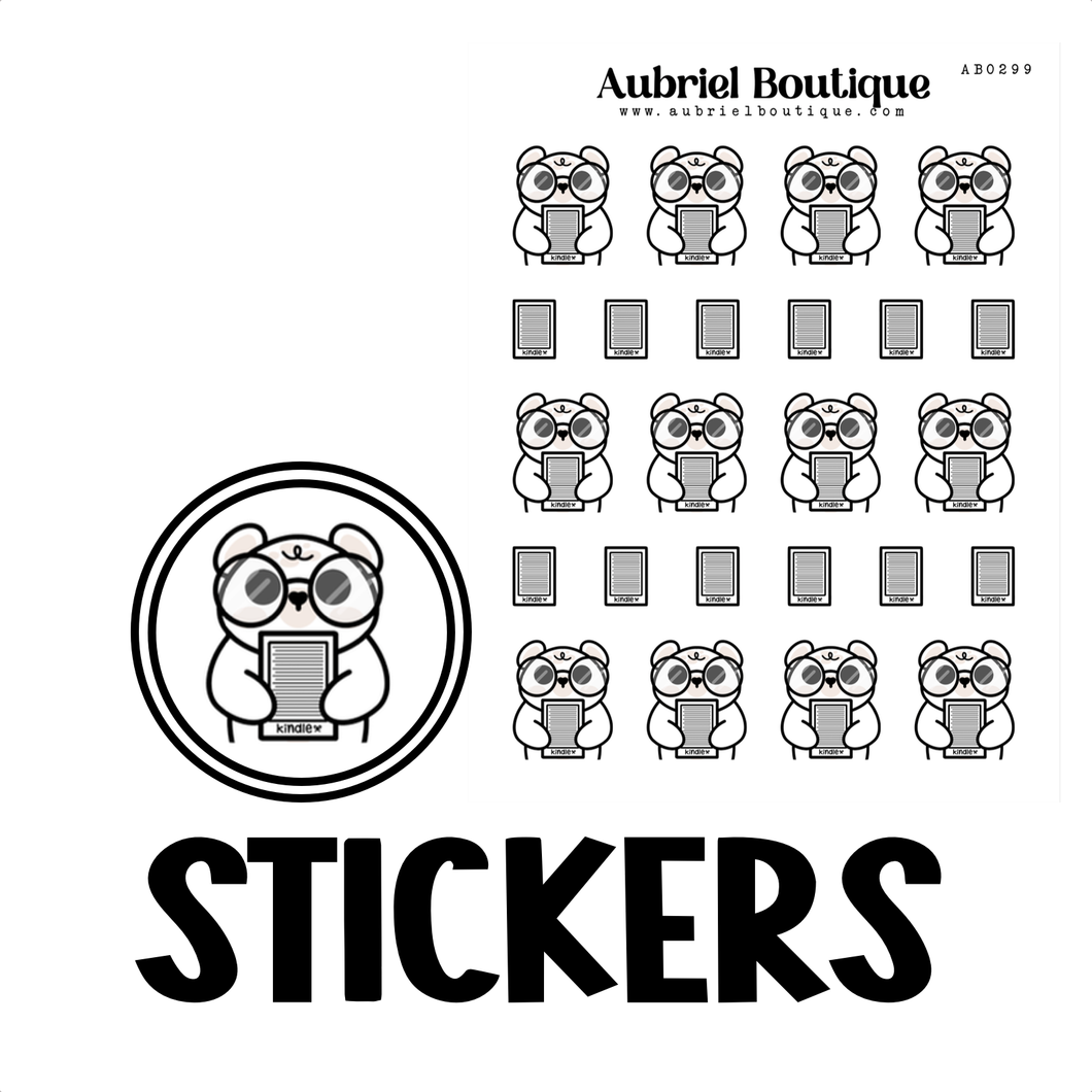 BEAR EBOOK, planner stickers — AB0299