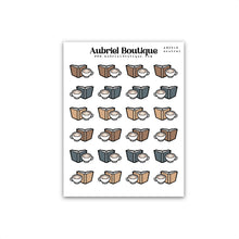 Load image into Gallery viewer, BOOK AND COFFEE, planner stickers — AB0316
