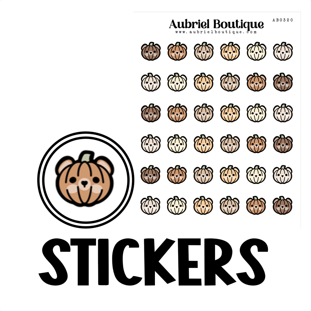 BEAR HALLOWEEN, planner stickers — AB0320