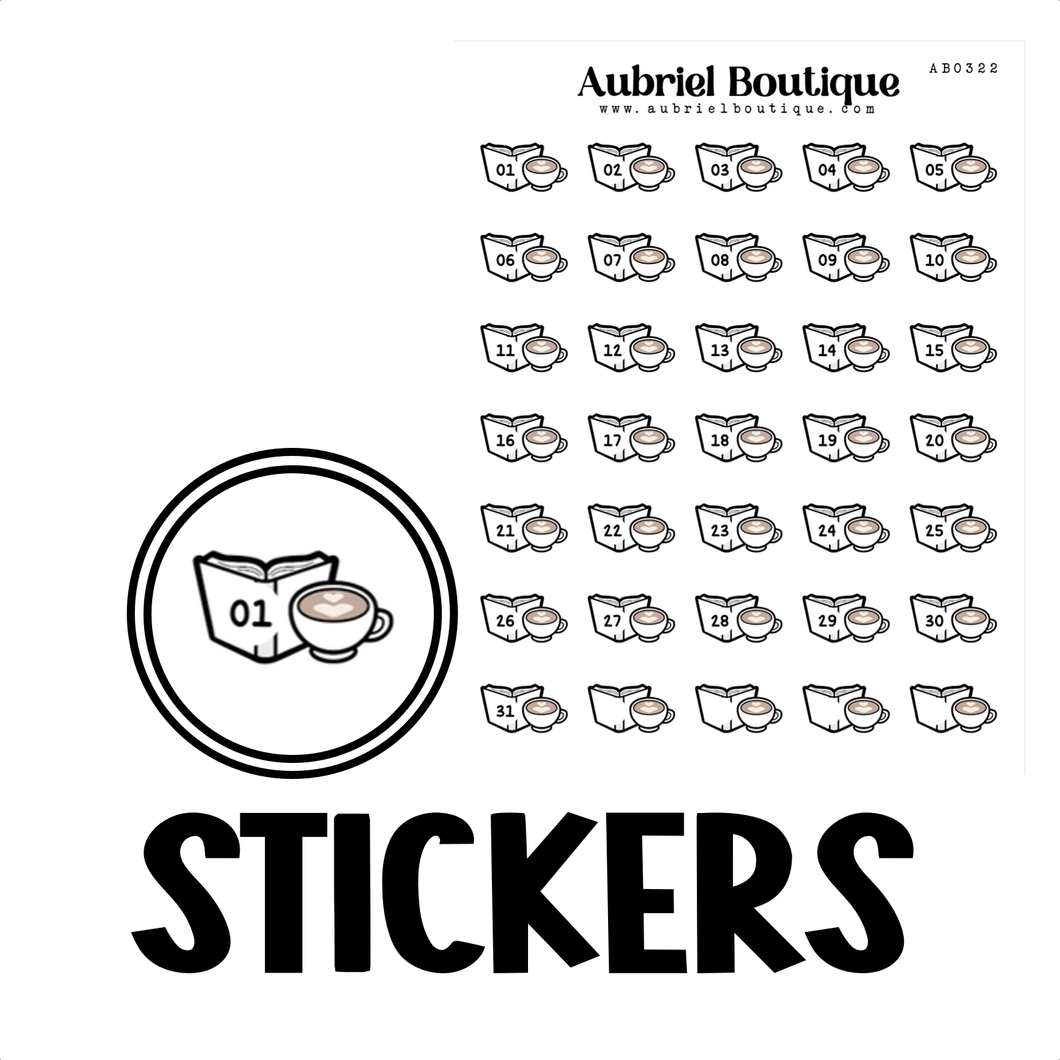 NUMBERS, planner stickers — AB0322