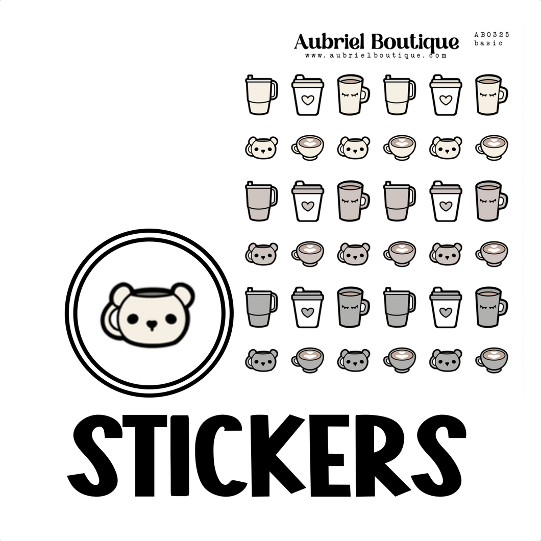 BEVERAGES, planner stickers — AB0325