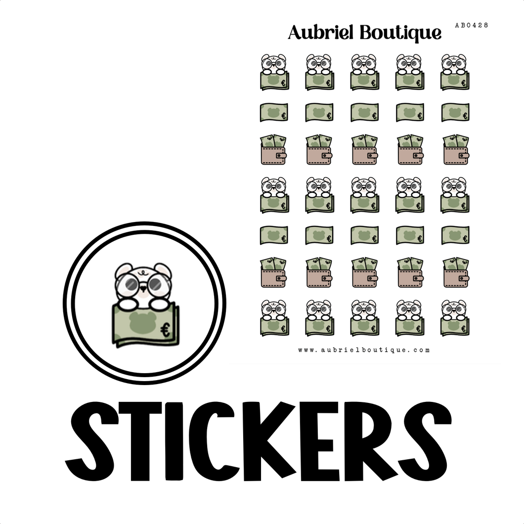 MONEY, planner stickers — AB0428