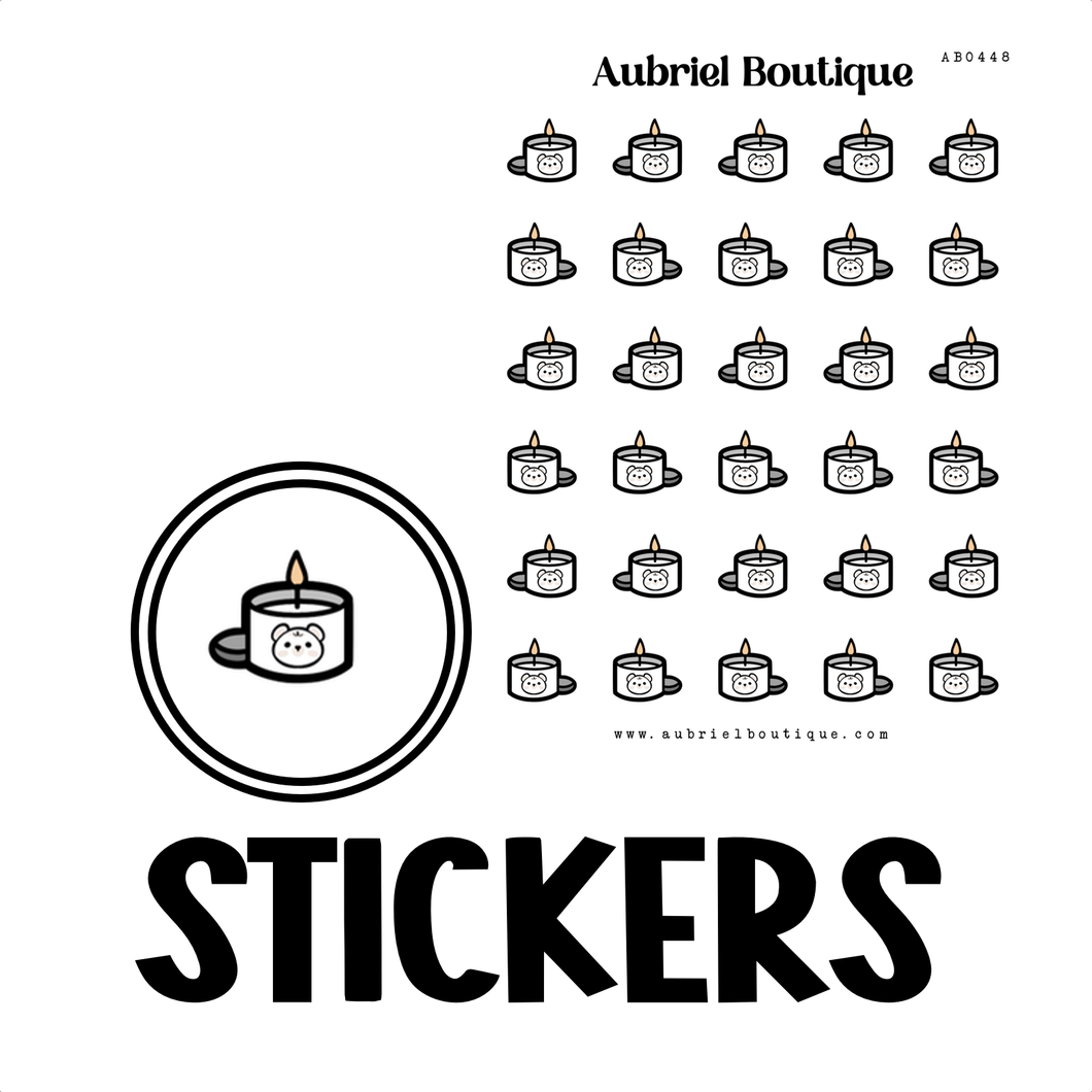 CANDLES, planner stickers — AB0448