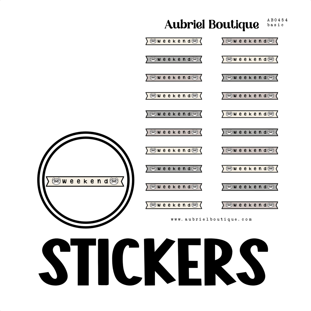 BANNER WEEKEND, planner stickers — AB0454