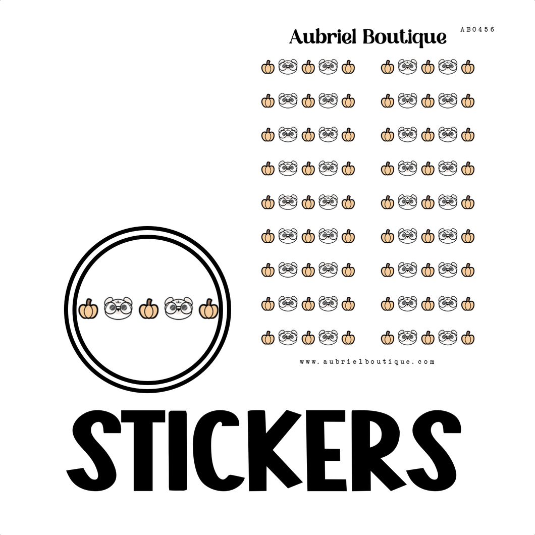 BANNER PUMPKIN, planner stickers — AB0456