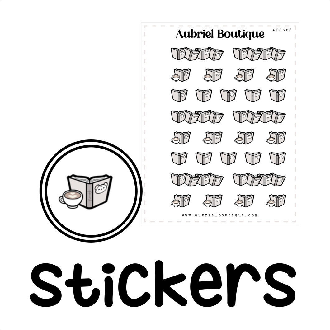 BOOKS, planner stickers — AB0626