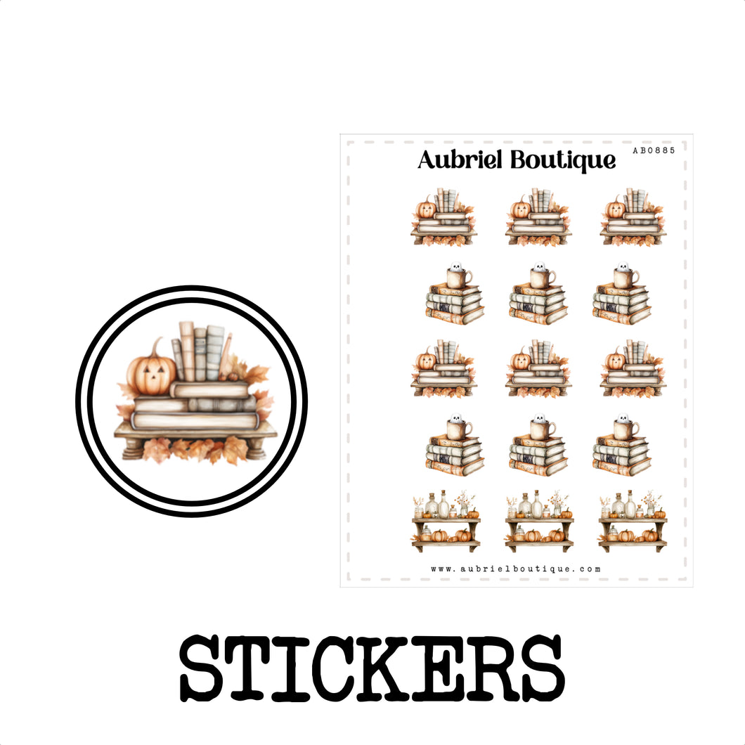 BOOKS, planner stickers — AB0885