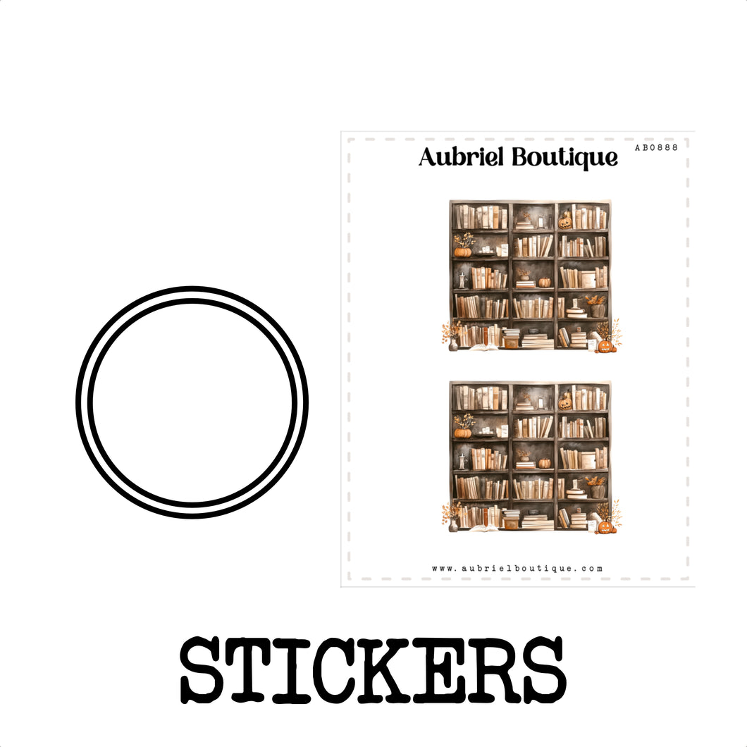 LIBRARY, planner stickers — AB0888