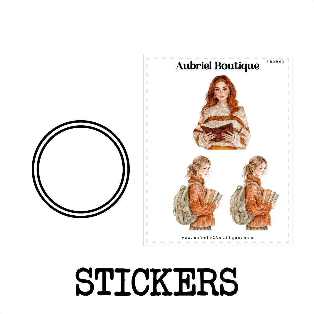 FALL GIRLS, planner stickers — AB0891